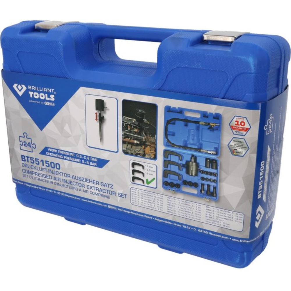 Set d’extracteur d’injecteurs à air comprimé 24 pcs BRILLIANT TOOLS - KS TOOLS - BT551500