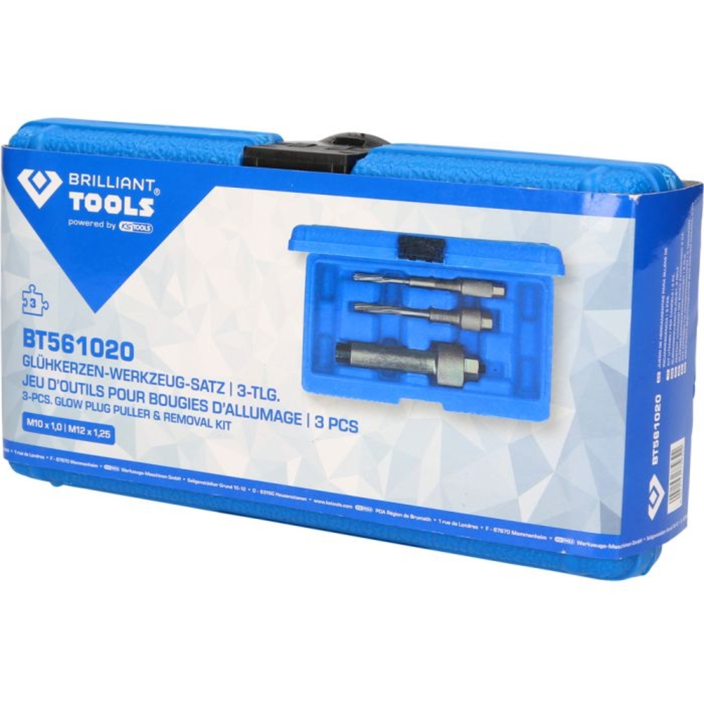 Jeu d'extracteurs pour bougies de préchauffage 3 pcs BRILLIANT TOOLS - KS TOOLS - BT561020