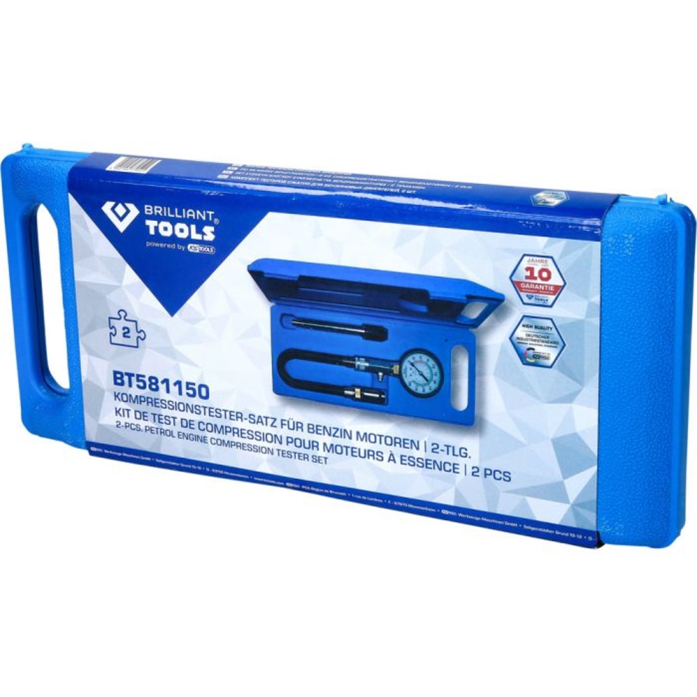Coffret de contrôle de compression pour moteurs à essence 2 pcs BRILLIANT TOOLS - KS TOOLS - BT581150