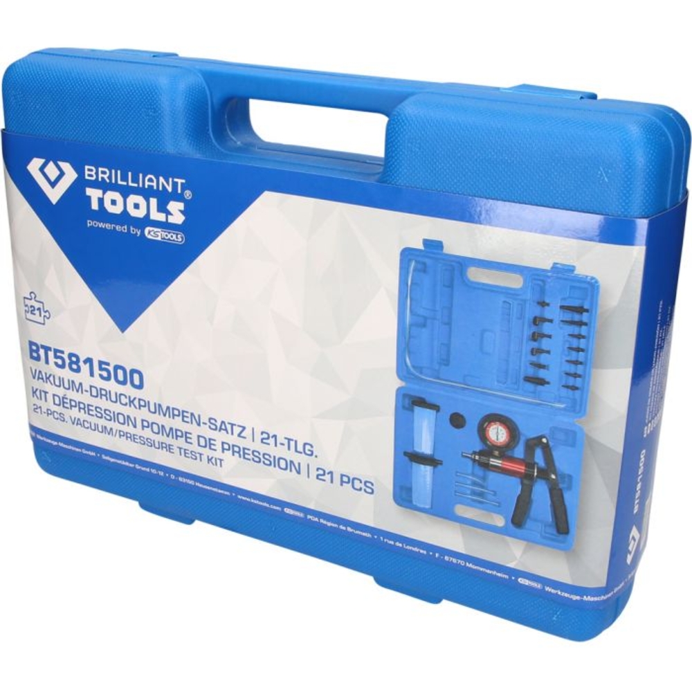 Coffret de contrôle par dépression 21 pcs BRILLIANT TOOLS - KS TOOLS - BT581500