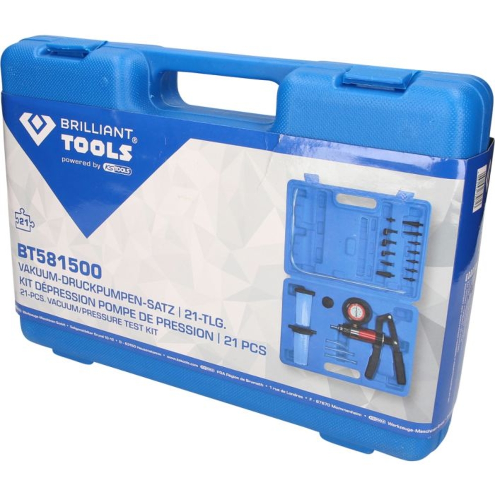 Coffret de contrôle par dépression 21 pcs BRILLIANT TOOLS - KS TOOLS - BT581500