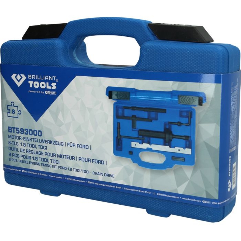 Jeu d'outils de calage pour Ford 1.8 TDDI TDCI 8 pcs BRILLIANT TOOLS - KS TOOLS - BT593000