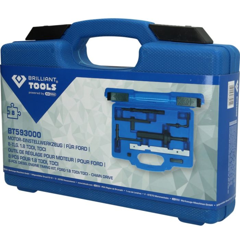 Jeu d'outils de calage pour Ford 1.8 TDDI TDCI 8 pcs BRILLIANT TOOLS - KS TOOLS - BT593000
