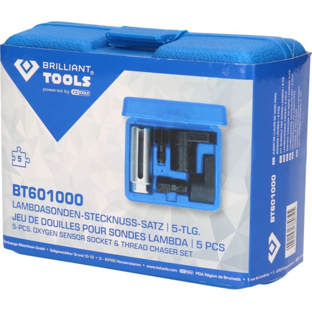 Jeu de douilles pour sonde Lambda 5 pcs BRILLIANT TOOLS - KS TOOLS - BT601000