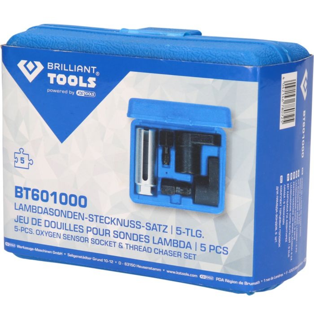 Jeu de douilles pour sonde Lambda 5 pcs BRILLIANT TOOLS - KS TOOLS - BT601000