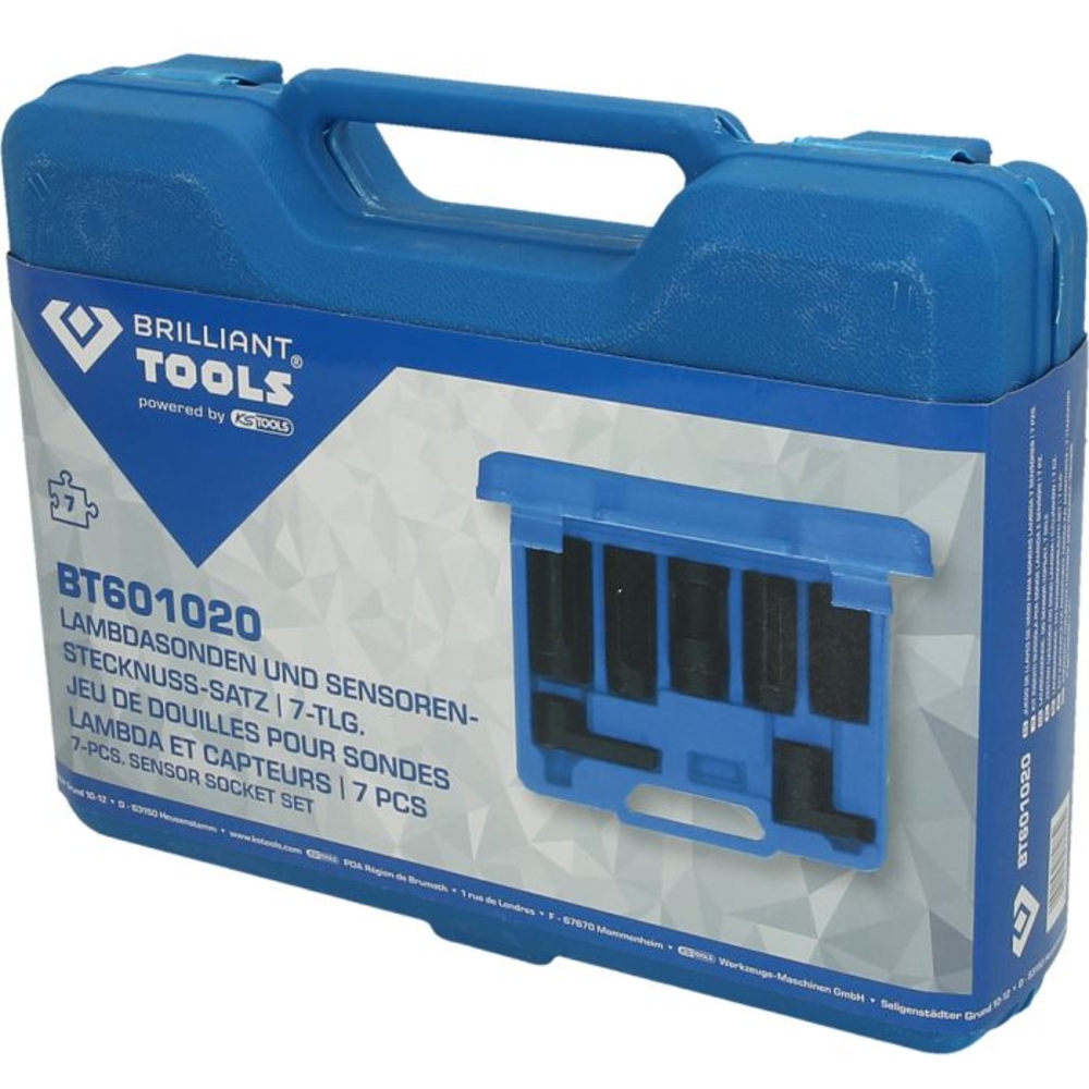 Jeu de douilles pour sonde Lambda et capteurs 7 pcs BRILLIANT TOOLS - KS TOOLS - BT601020