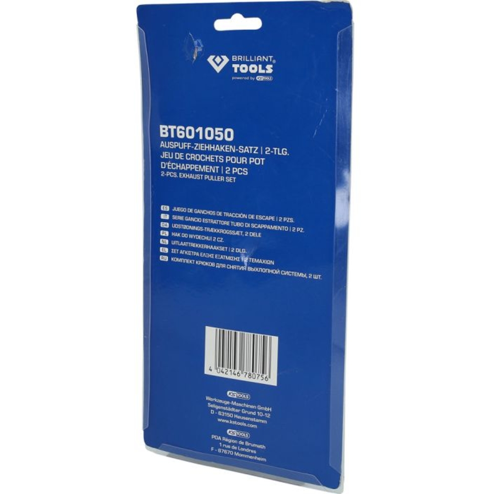 Jeu de crochets pour silent-blocs d’échappement 2 pcs BRILLIANT TOOLS - KS TOOLS - BT601050