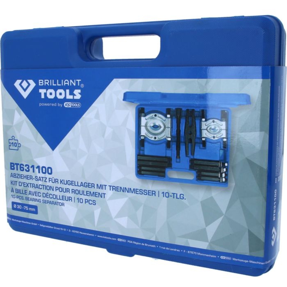 Kit d’extracteur de roulement avec décolleur 12 pcs BRILLIANT TOOLS - KS TOOLS - BT631100