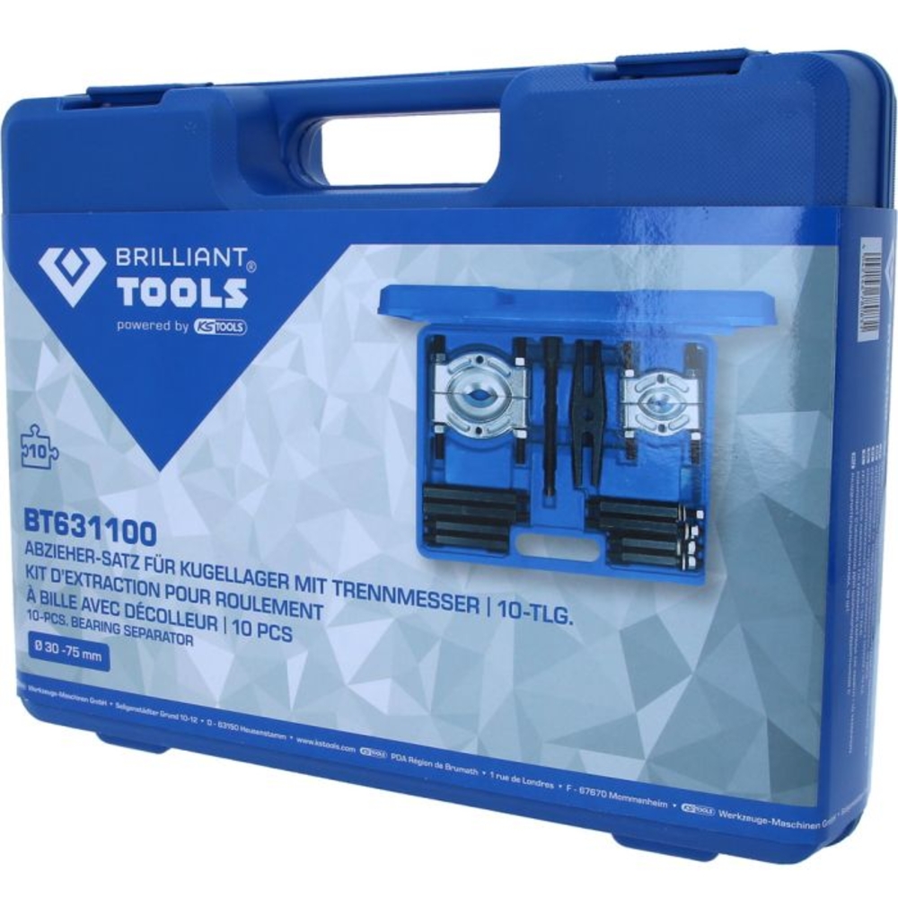 Kit d’extracteur de roulement avec décolleur 12 pcs BRILLIANT TOOLS - KS TOOLS - BT631100