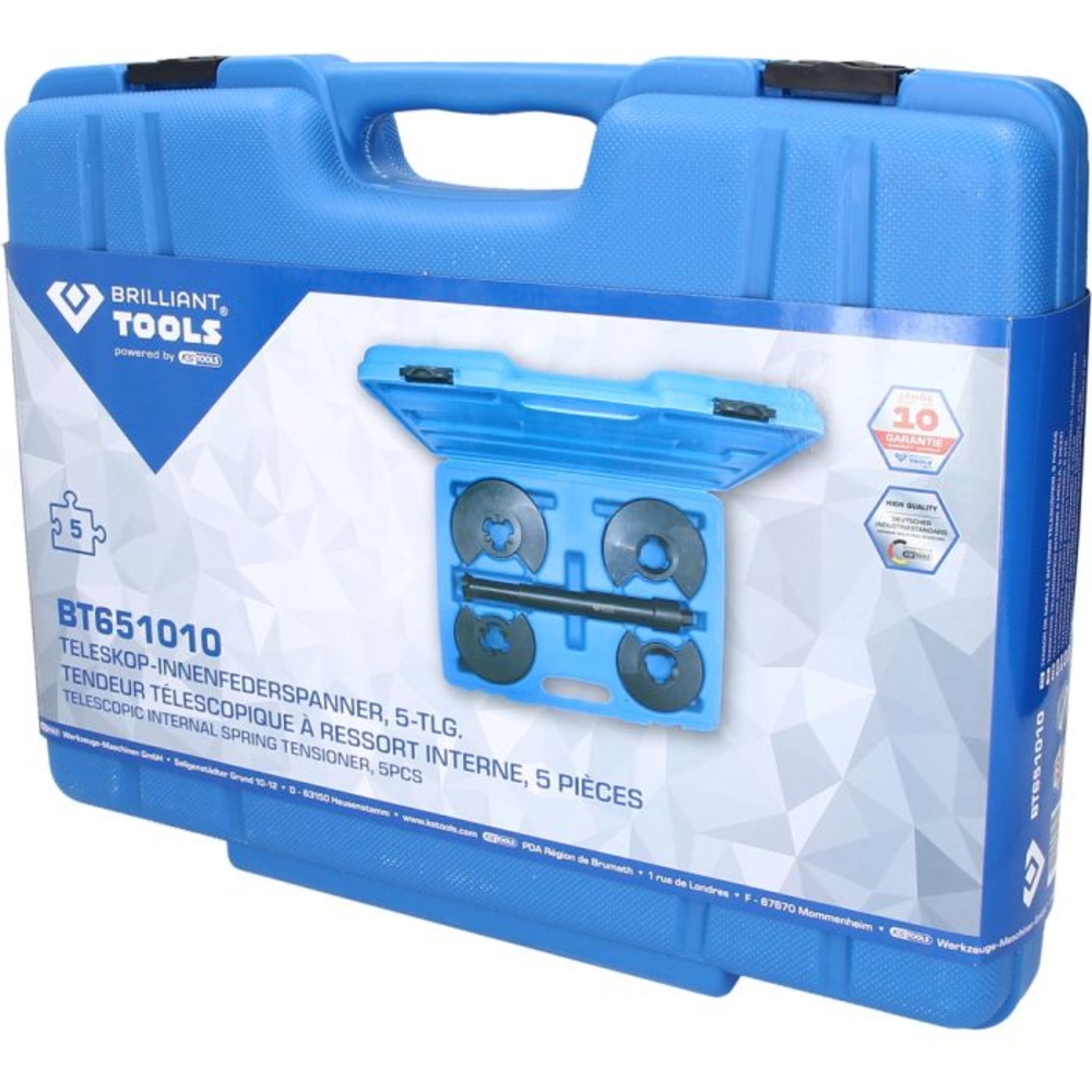 Jeu de compresseurs de ressort interne télescopique 5 pcs BRILLIANT TOOLS - KS TOOLS - BT651010