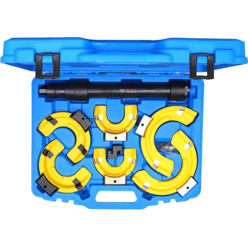 Jeu de compresseurs de ressorts 15 pcs coupelles gainées PVC BRILLIANT TOOLS - KS TOOLS - BT651200