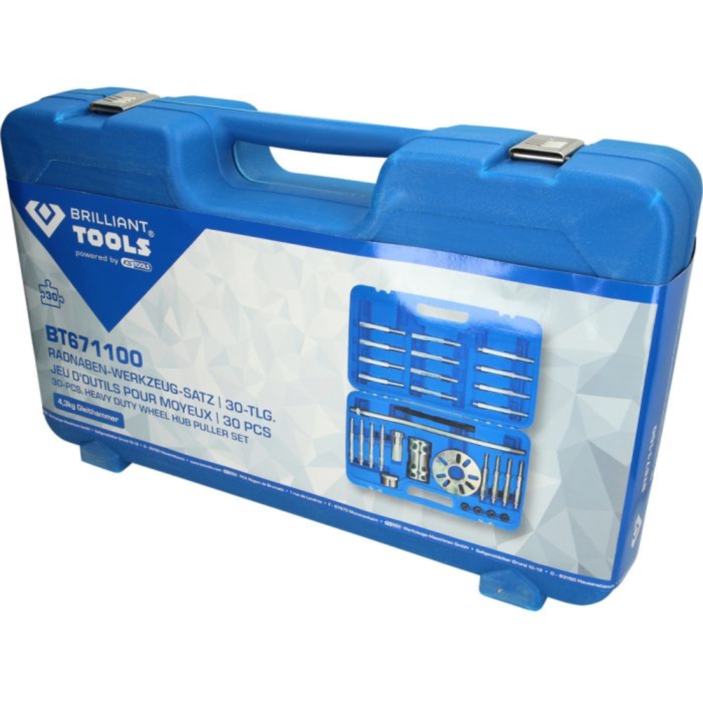 Kit d'extracteur de moyeux avec masse à inertie 30 pcs BRILLIANT TOOLS - KS TOOLS - BT671100