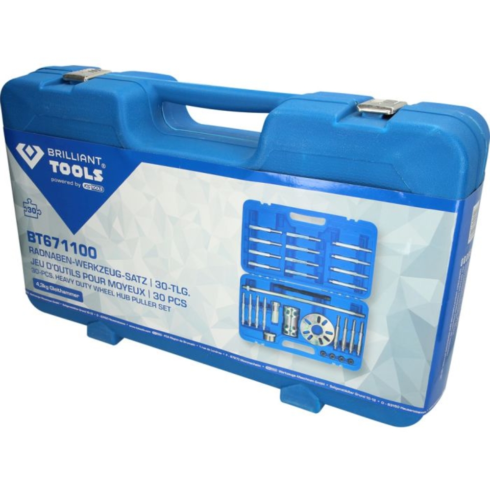 Kit d'extracteur de moyeux avec masse à inertie 30 pcs BRILLIANT TOOLS - KS TOOLS - BT671100