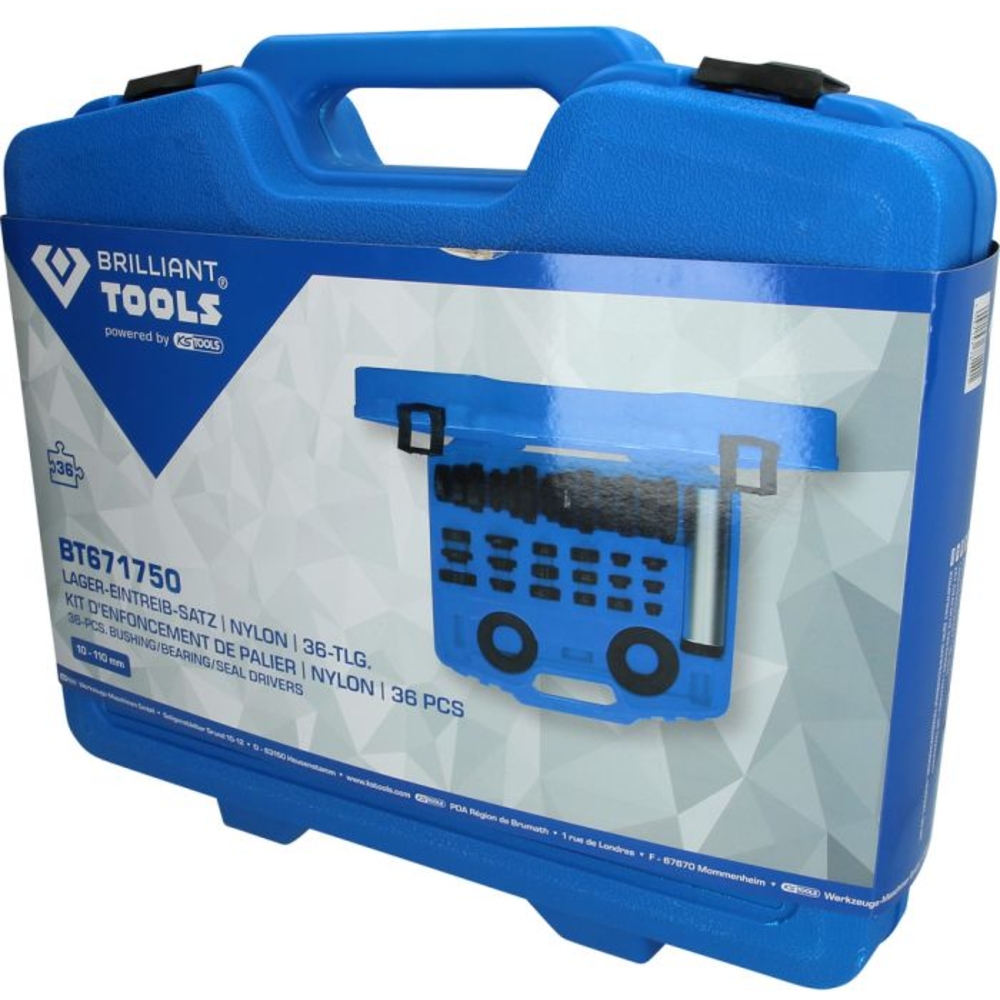 Kit de montage de roulements de roues nyloN 36 pcs BRILLIANT TOOLS - KS TOOLS - BT671750