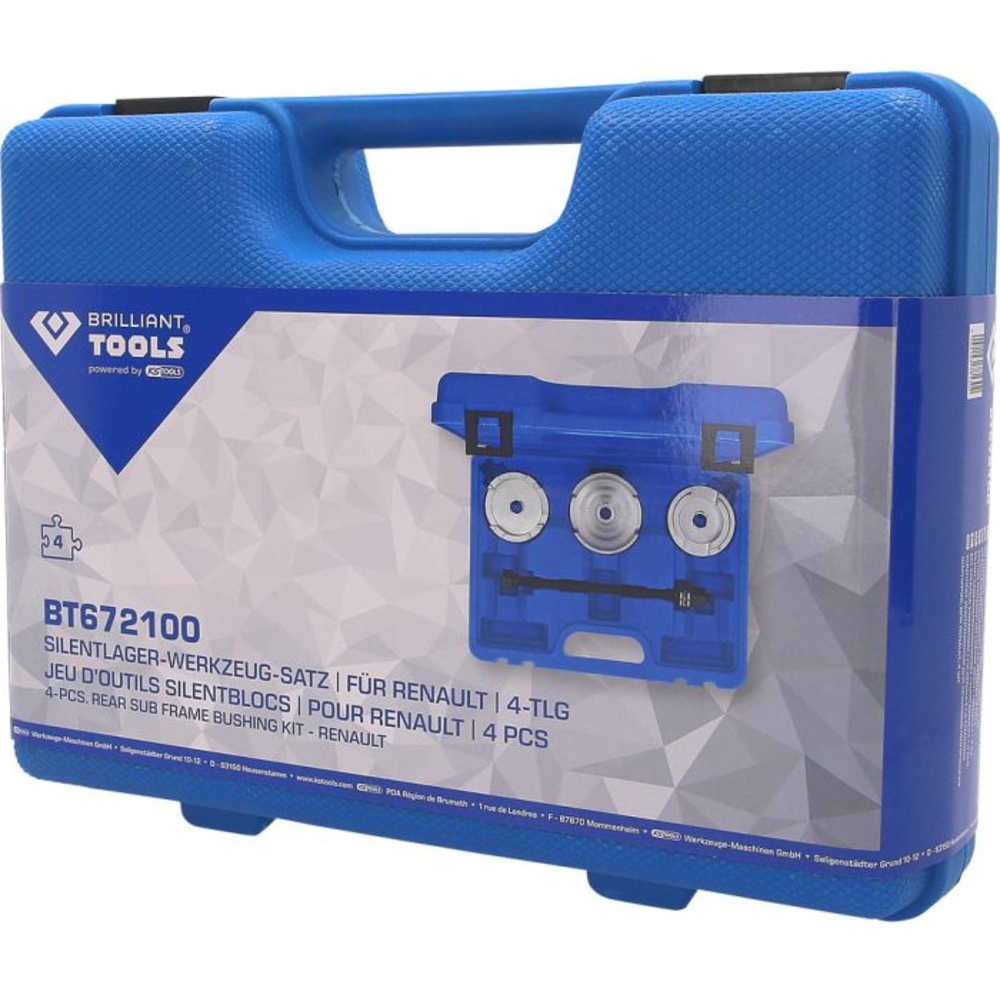 Coffret d’outils pour silent-blocs pour Renault laguna II 4 pcs BRILLIANT TOOLS - KS TOOLS - BT672100