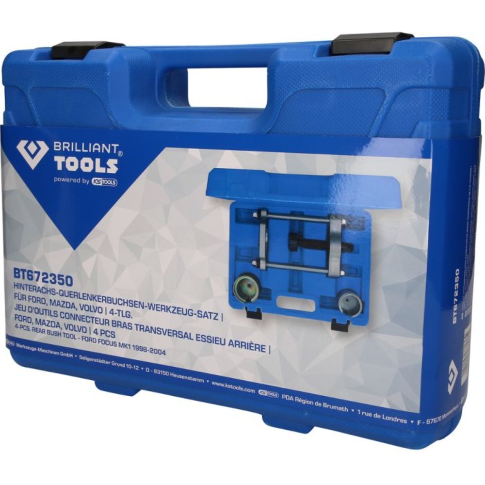 Jeu de douilles pour bras transversal essieu arrière pour Ford Mazda Volvo 4 pcs BRILLIANT TOOLS - KS TOOLS - BT672350