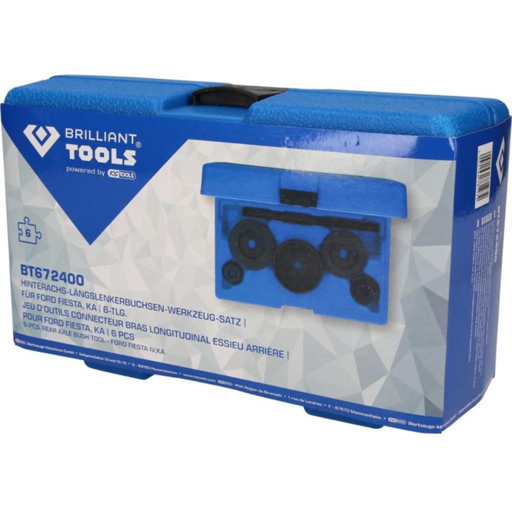 Jeu de douilles pour bras longitudinal essieu arrière pour Ford 6 pcs BRILLIANT TOOLS - KS TOOLS - BT672400