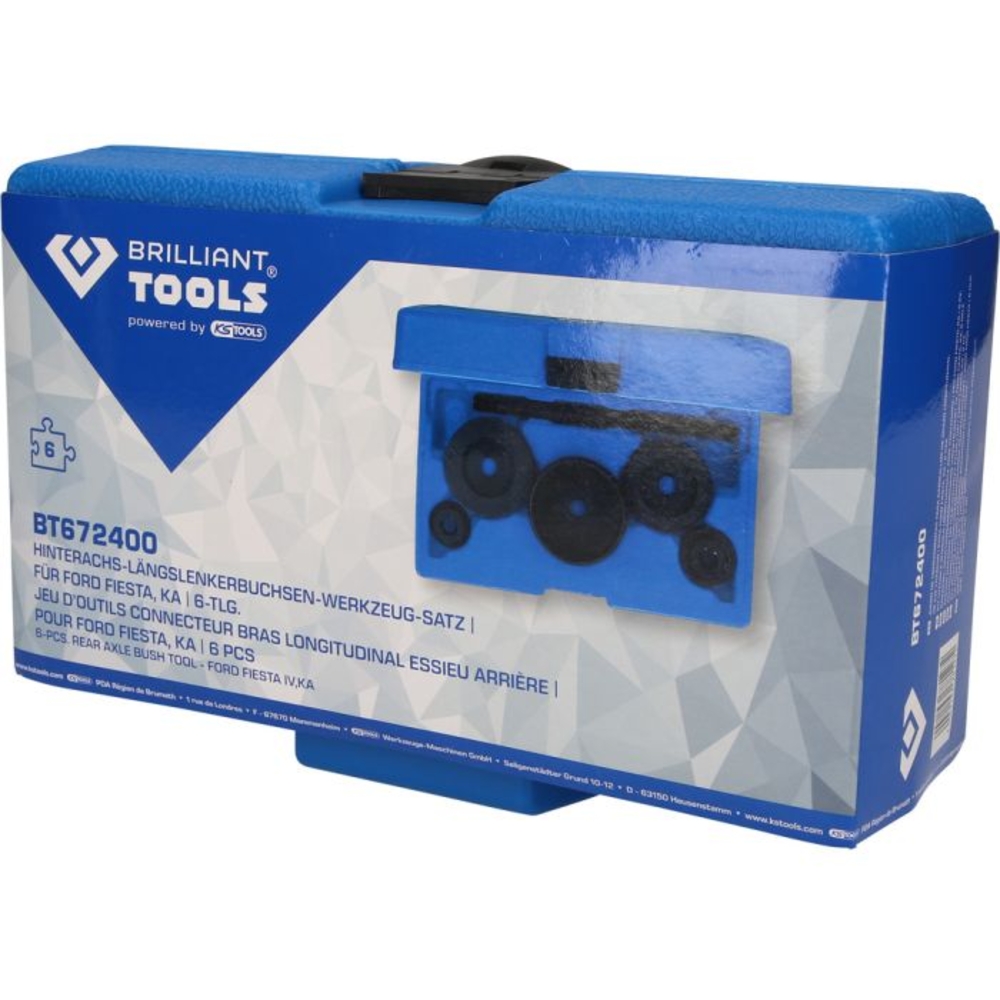 Jeu de douilles pour bras longitudinal essieu arrière pour Ford 6 pcs BRILLIANT TOOLS - KS TOOLS - BT672400