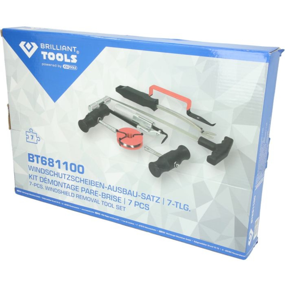 Jeu de démontage de pare-brise 7 pcs BRILLIANT TOOLS - KS TOOLS - BT681100
