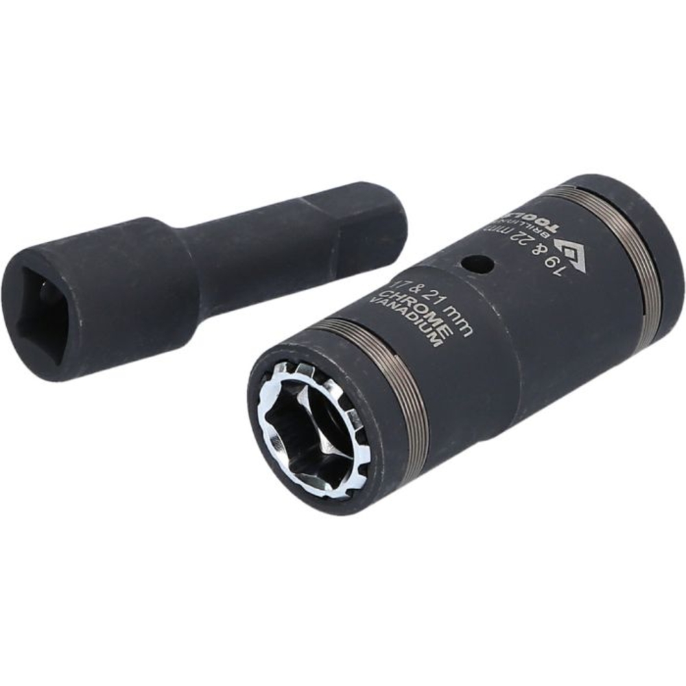 Jeu de douilles à chocs 4 en 1, 17-21mm 19-22mm 2 pcs BRILLIANT TOOLS - KS TOOLS - BT691011