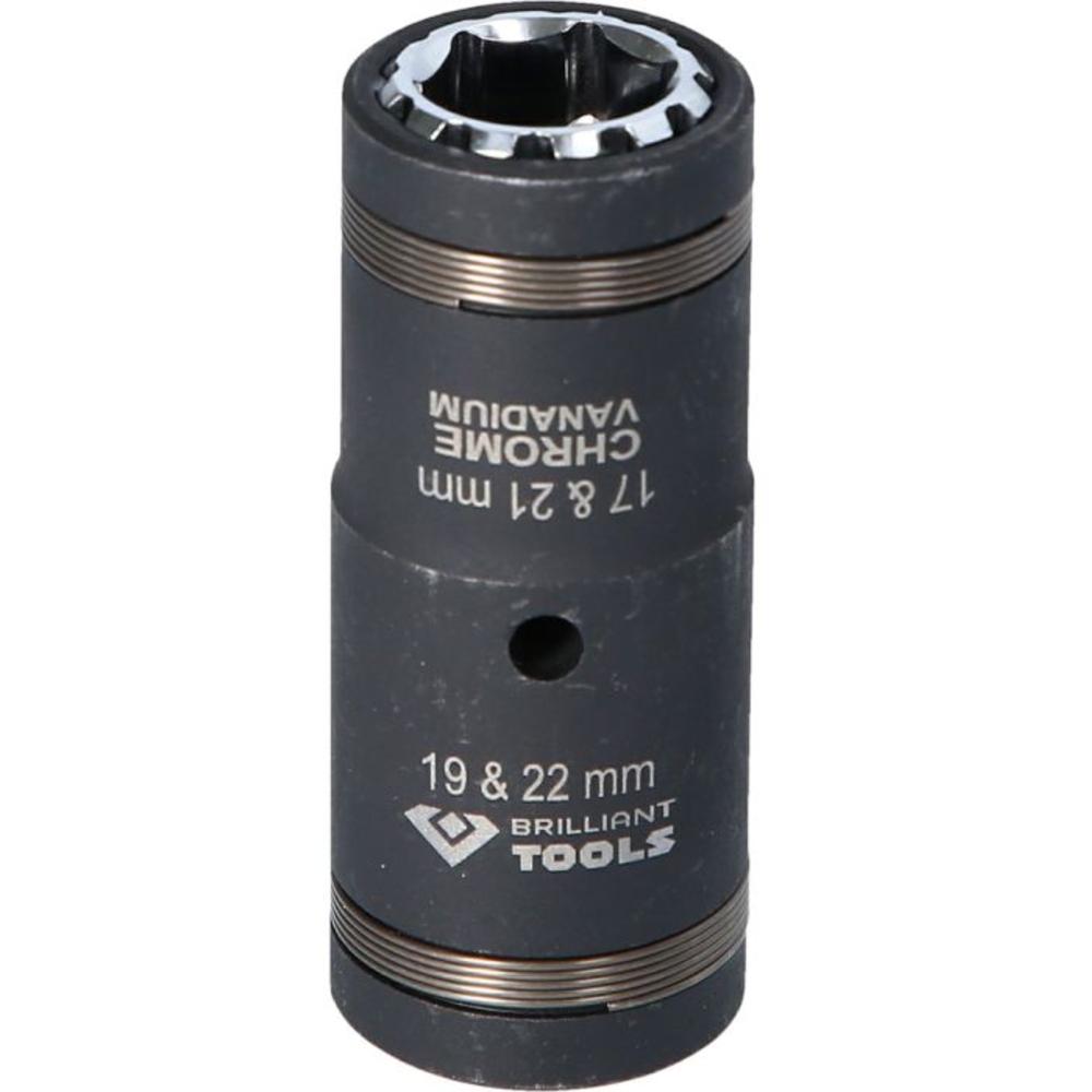Jeu de douilles à chocs 4 en 1, 17-21mm 19-22mm 2 pcs BRILLIANT TOOLS - KS TOOLS - BT691011