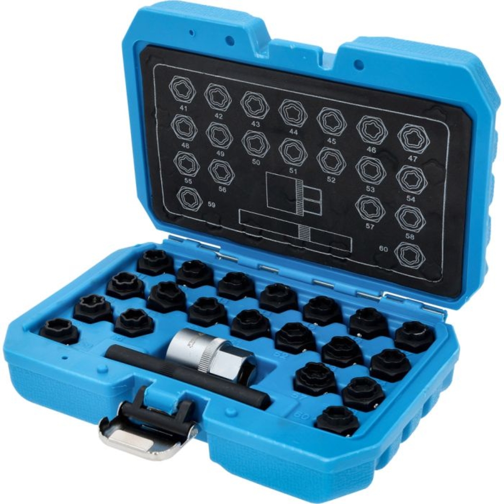 Coffret d'assortiment de douilles pour écrous antivols pour BMW 22 pcs BRILLIANT TOOLS - KS TOOLS - BT691050