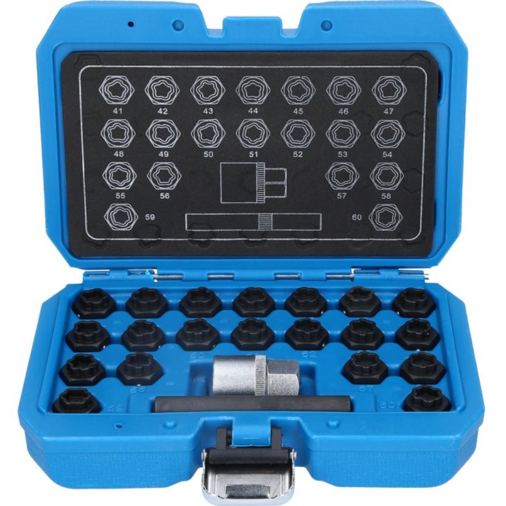 Coffret d'assortiment de douilles pour écrous antivols pour BMW 22 pcs BRILLIANT TOOLS - KS TOOLS - BT691050