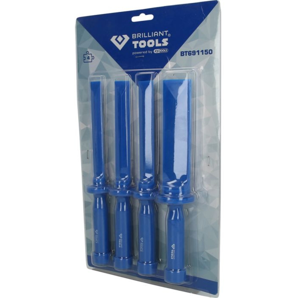 Jeu de grattoirs en plastique 4 pcs BRILLIANT TOOLS - KS TOOLS - BT691150