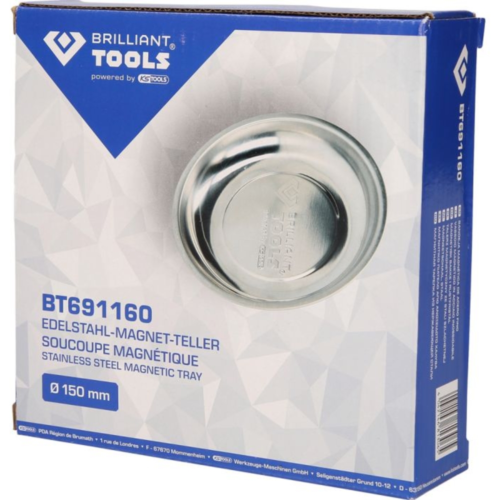 Soucoupe magnétique en inox D150mm BRILLIANT TOOLS - KS TOOLS - BT691160