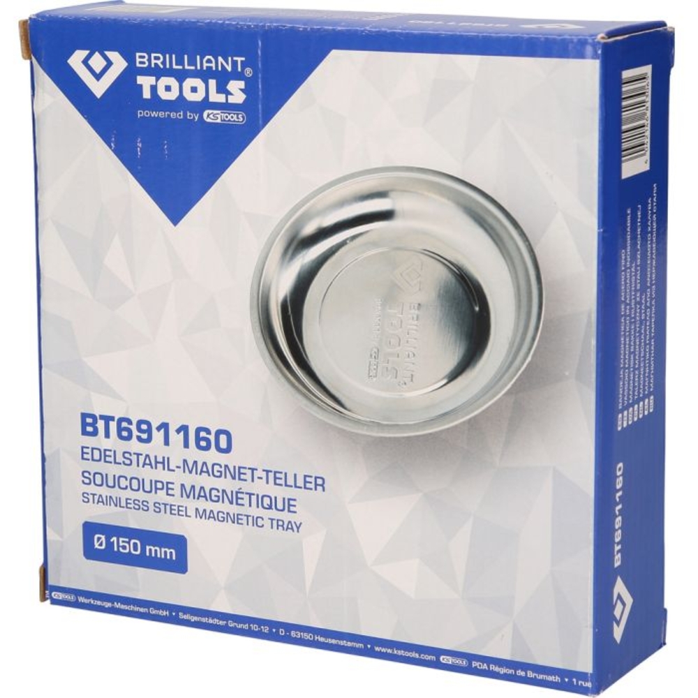 Soucoupe magnétique en inox D150mm BRILLIANT TOOLS - KS TOOLS - BT691160