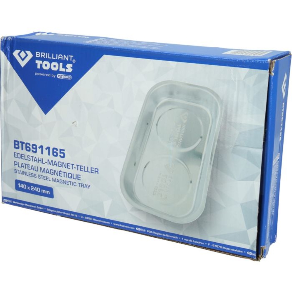 Plateau magnétique en inox 140x240mm BRILLIANT TOOLS - KS TOOLS - BT691165