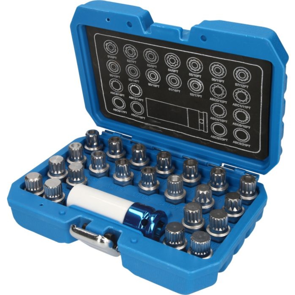 Coffret de démontage d'écrous antivols pour VW 23 pcs BRILLIANT TOOLS - KS TOOLS - BT691260
