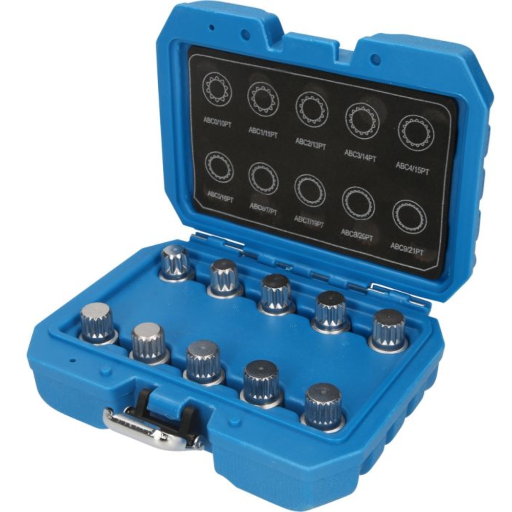 Coffret de démontage d'écrous antivols pour VW 10 pcs BRILLIANT TOOLS - KS TOOLS - BT691310
