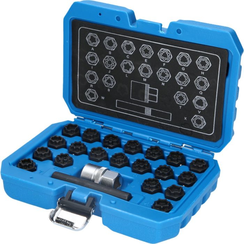 Coffret de démontage d'écrous antivols pour Audi 22 pcs BRILLIANT TOOLS - KS TOOLS - BT691360