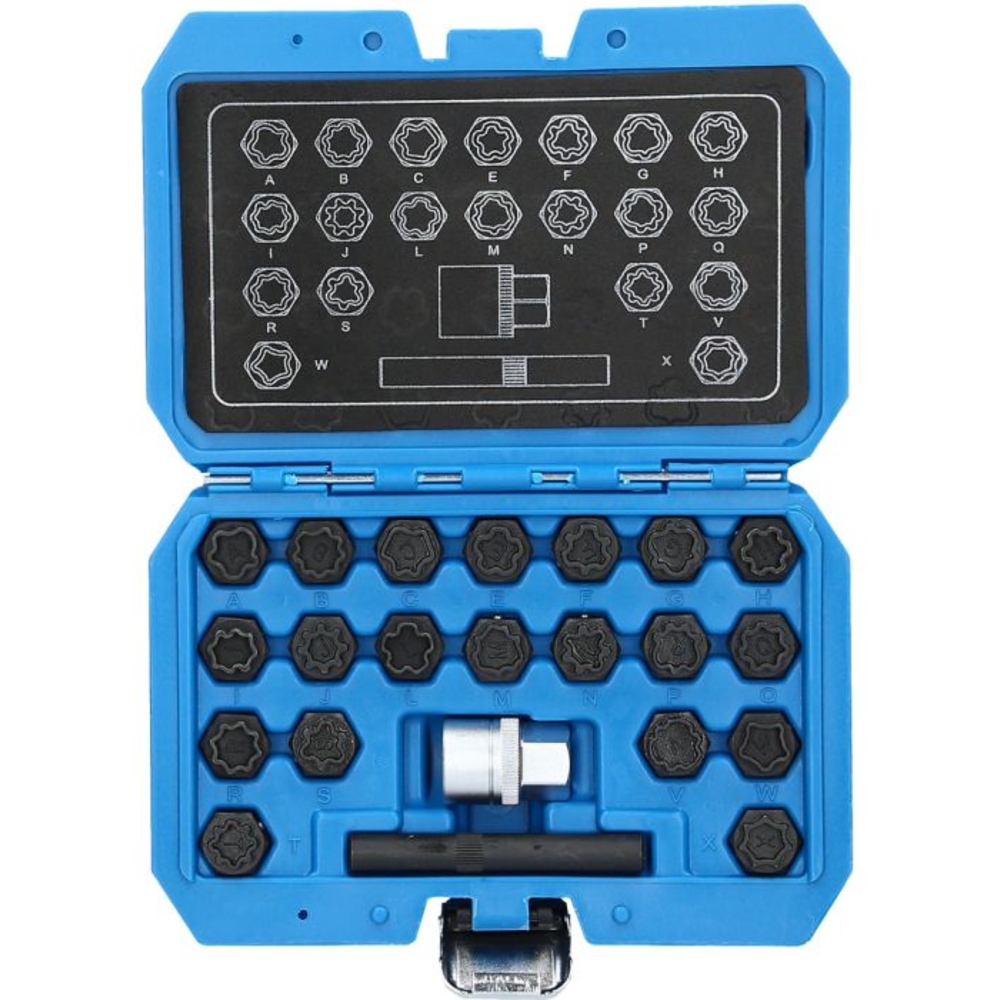Coffret de démontage d'écrous antivols pour Audi 22 pcs BRILLIANT TOOLS - KS TOOLS - BT691360
