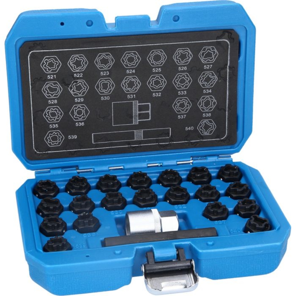 Coffret de démontage d'écrous antivols pour VW 22 pcs BRILLIANT TOOLS - KS TOOLS - BT691390