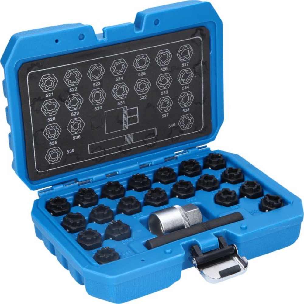 Coffret de démontage d'écrous antivols pour VW 22 pcs BRILLIANT TOOLS - KS TOOLS - BT691390