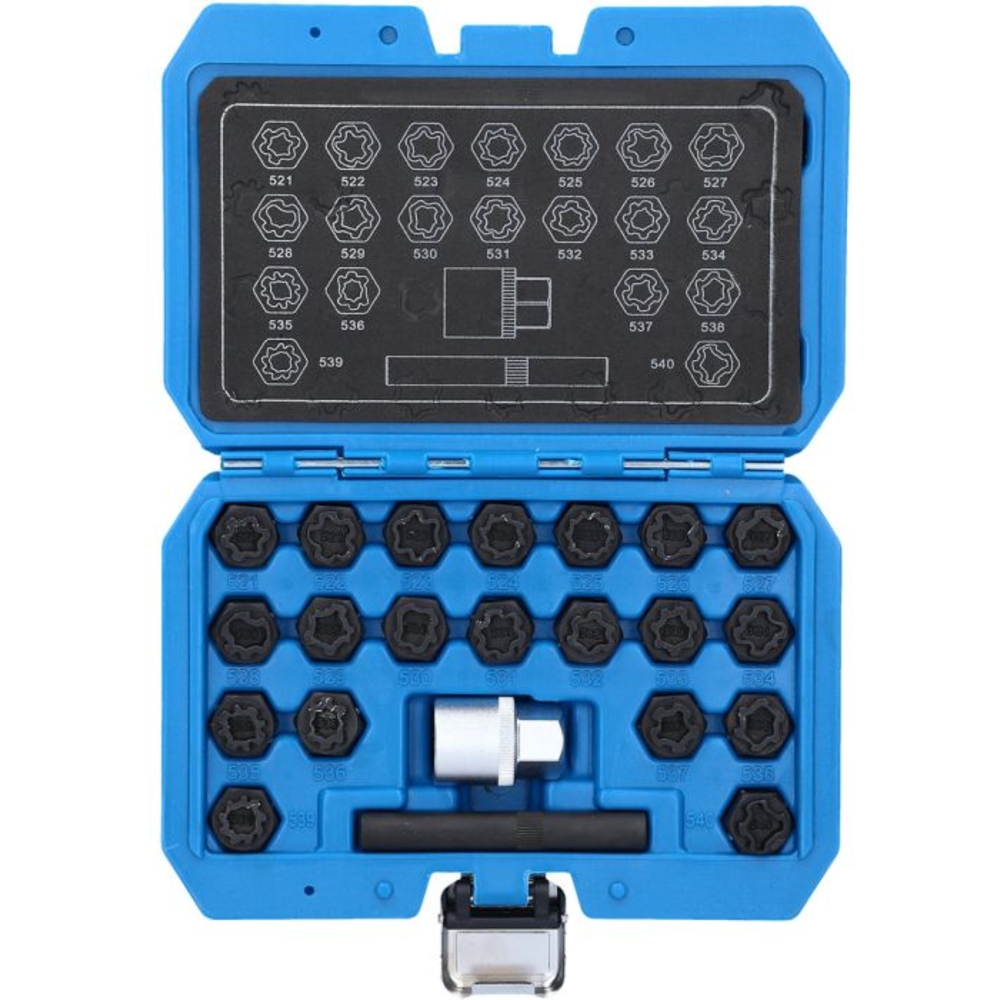 Coffret de démontage d'écrous antivols pour VW 22 pcs BRILLIANT TOOLS - KS TOOLS - BT691390