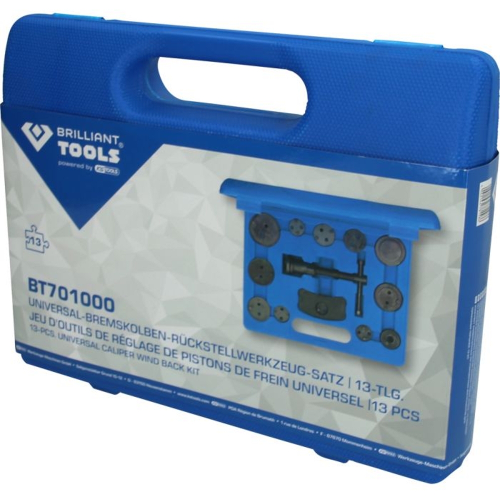 Coffret de repousse-piston de frein universel 14 pcs BRILLIANT TOOLS - KS TOOLS - BT701000
