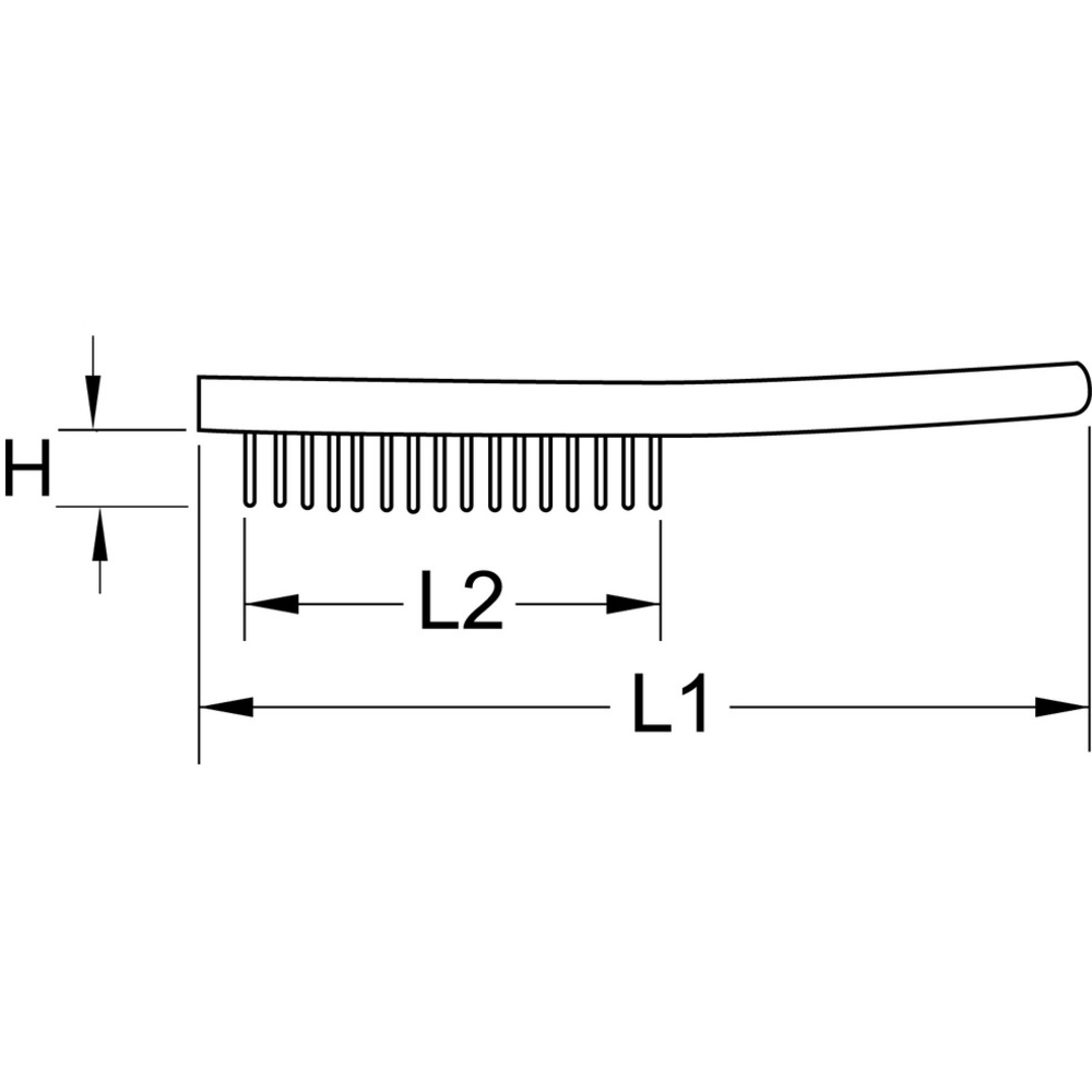 Brosse métallique acier à 4 rangées L290mm BRILLIANT TOOLS - KS TOOLS - BT706002
