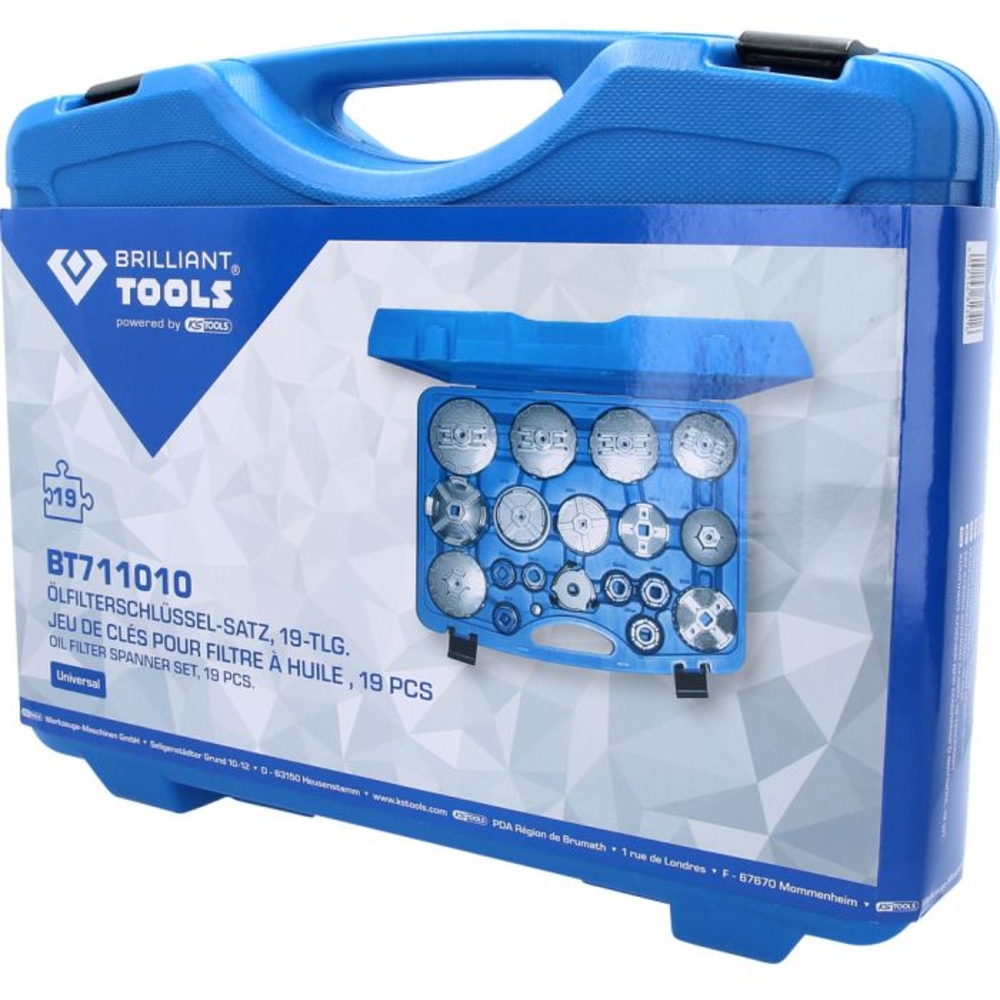 Jeu de clés pour filtre à huile 19 pcs BRILLIANT TOOLS - KS TOOLS - BT711010