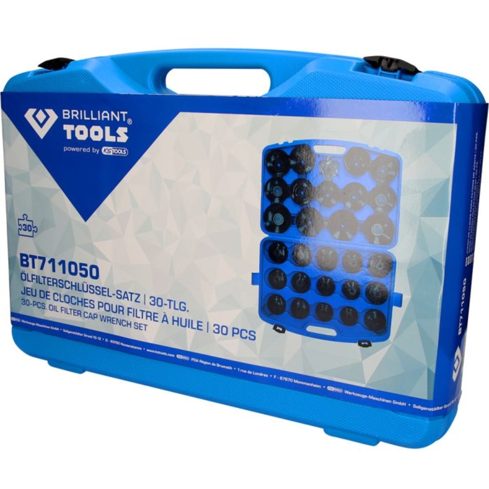Coffret de cloches pour filtre à huile 30 pcs BRILLIANT TOOLS - KS TOOLS - BT711050