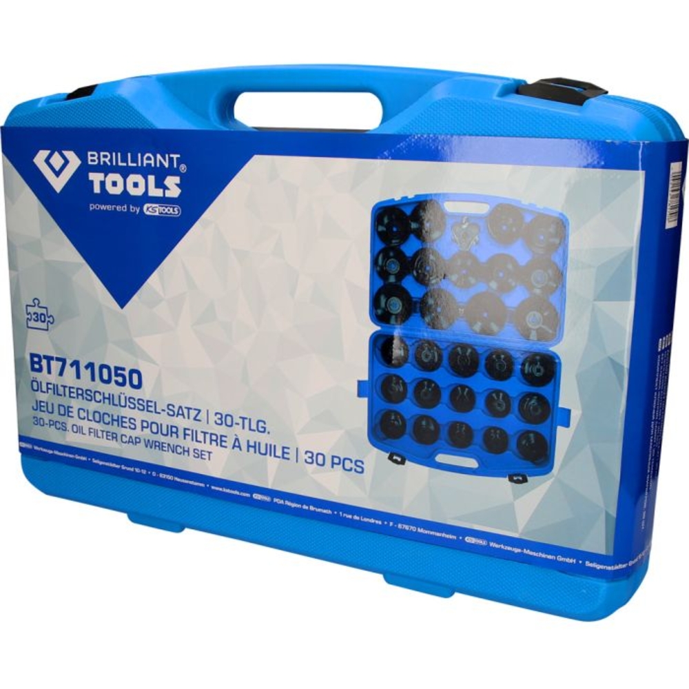 Coffret de cloches pour filtre à huile 30 pcs BRILLIANT TOOLS - KS TOOLS - BT711050