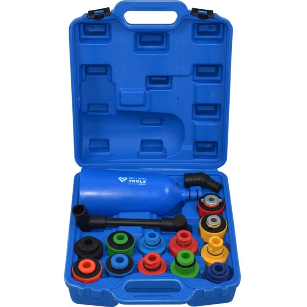 Coffret de remplissage d'huile avec adaptateurs et bras rotatif, universel 15 pcs BRILLIANT TOOLS - KS TOOLS - BT711110