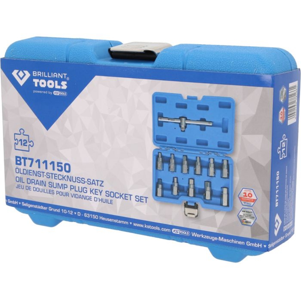 Coffret de douilles pour vidange d’huile 12 pcs BRILLIANT TOOLS - KS TOOLS - BT711150
