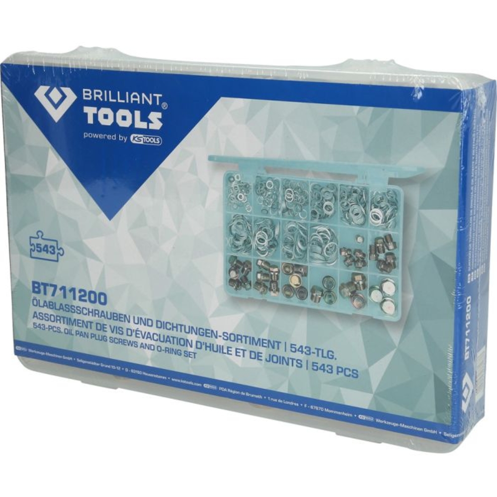Assortiment de vis de vidange et joints 534 pcs BRILLIANT TOOLS - KS TOOLS - BT711200