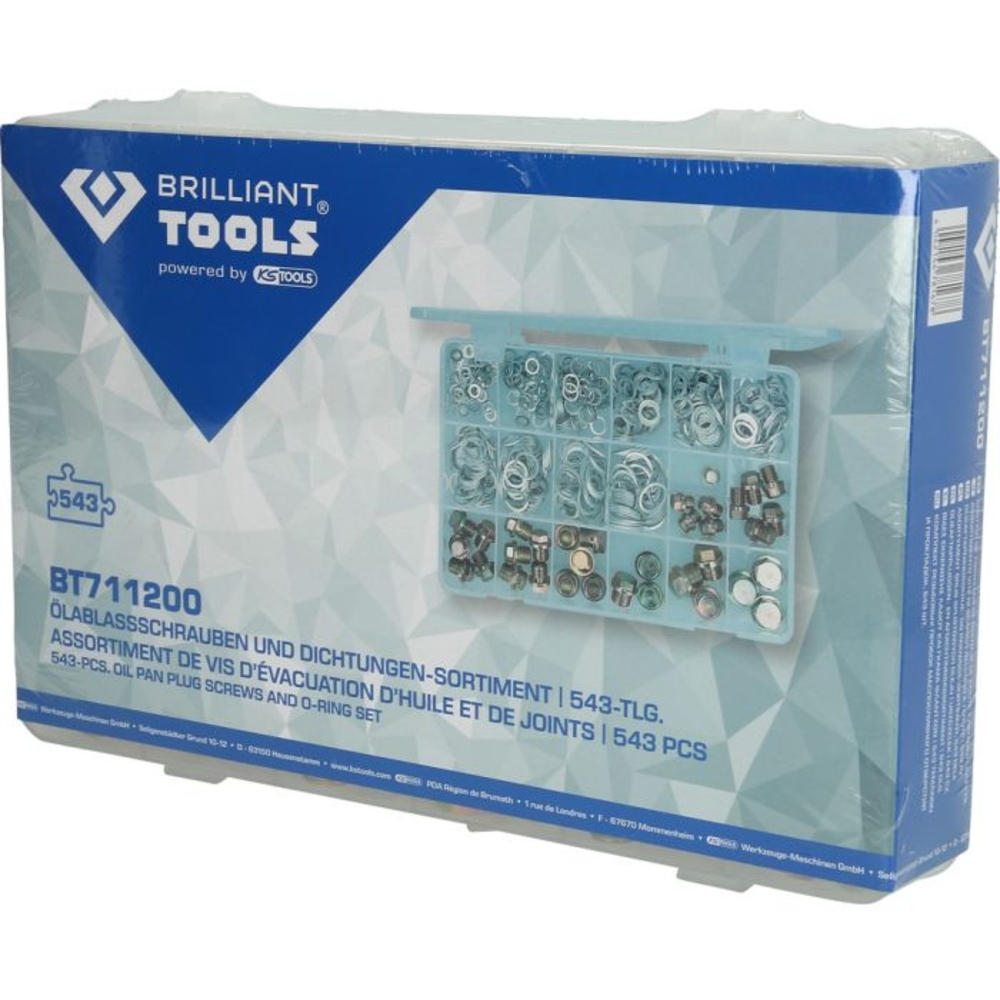 Assortiment de vis de vidange et joints 534 pcs BRILLIANT TOOLS - KS TOOLS - BT711200
