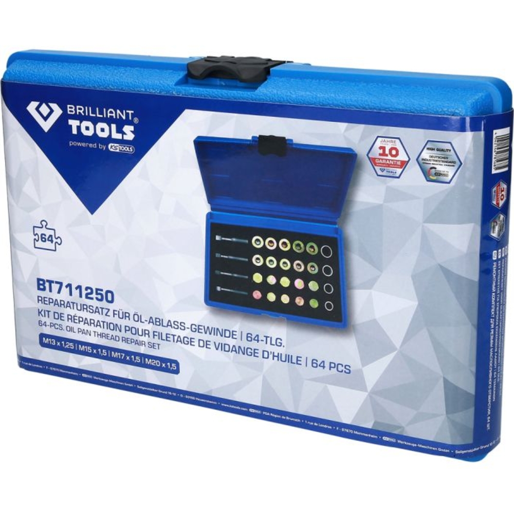 Coffret de réparation pour vis de carter d’huile 64 pcs BRILLIANT TOOLS - KS TOOLS - BT711250