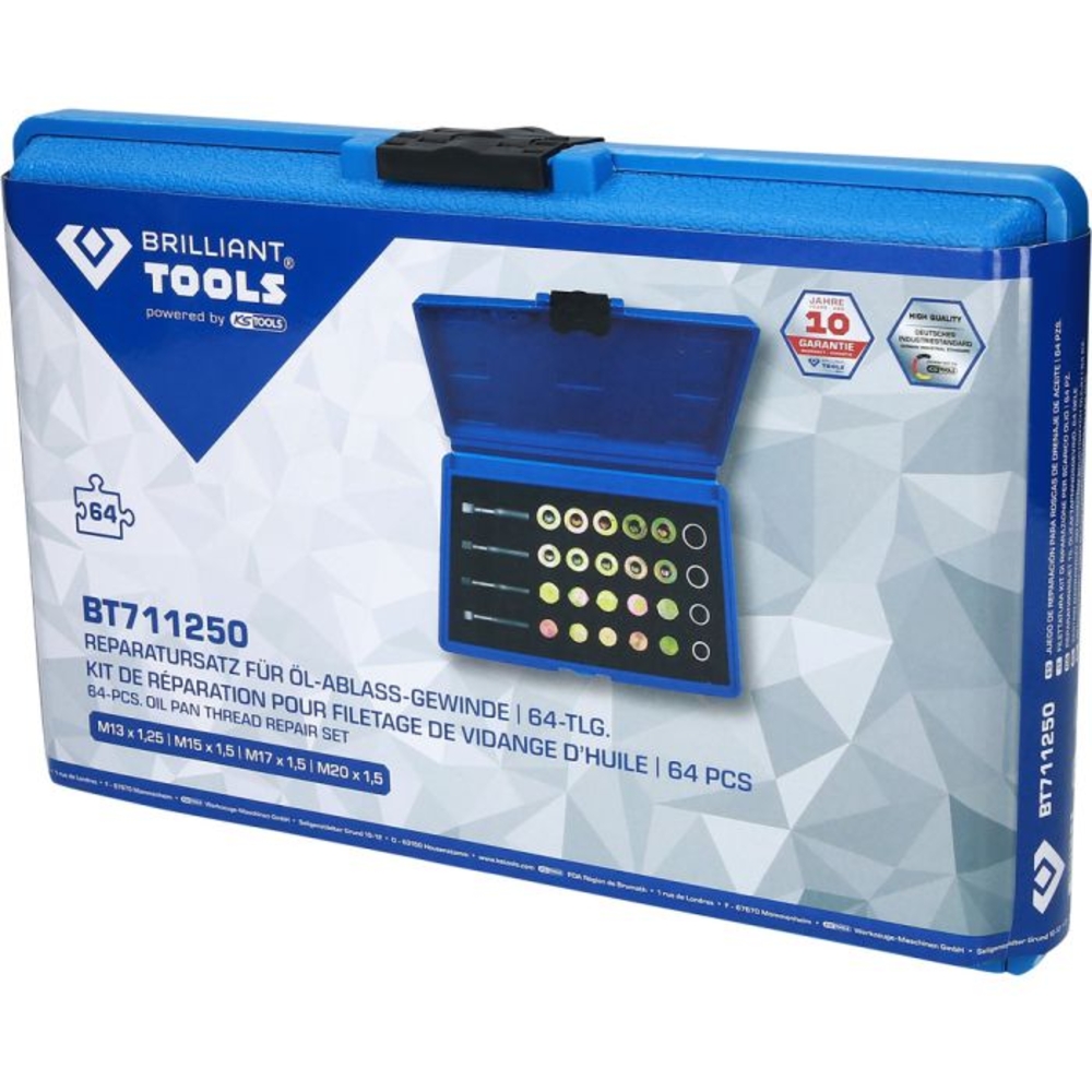 Coffret de réparation pour vis de carter d’huile 64 pcs BRILLIANT TOOLS - KS TOOLS - BT711250