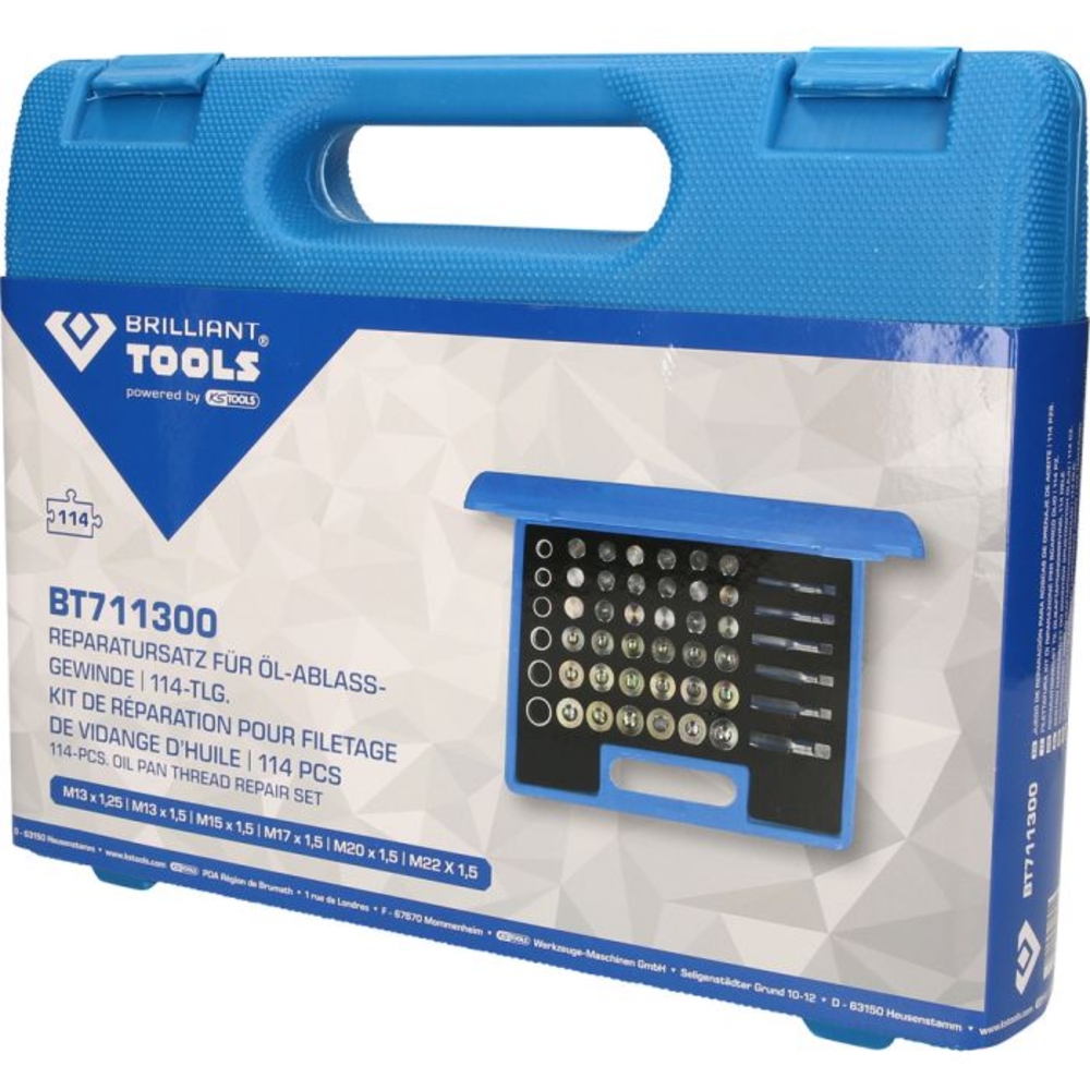 Coffret de réparation pour vis de carter d’huile 114 pcs BRILLIANT TOOLS - KS TOOLS - BT711300